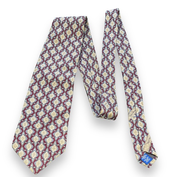 Artisphere Charles Vinson "Nucleus" Maroon Bronze 100% Silk Tie Made in the USA - Picture 4 of 9
